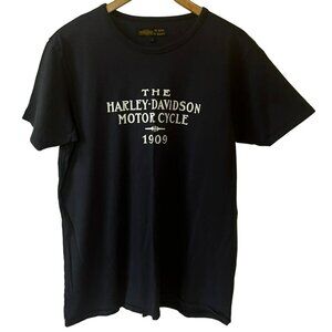 Harley Davidson Mens Tee Shirt Deep Navy Blue 100% Cotton Large